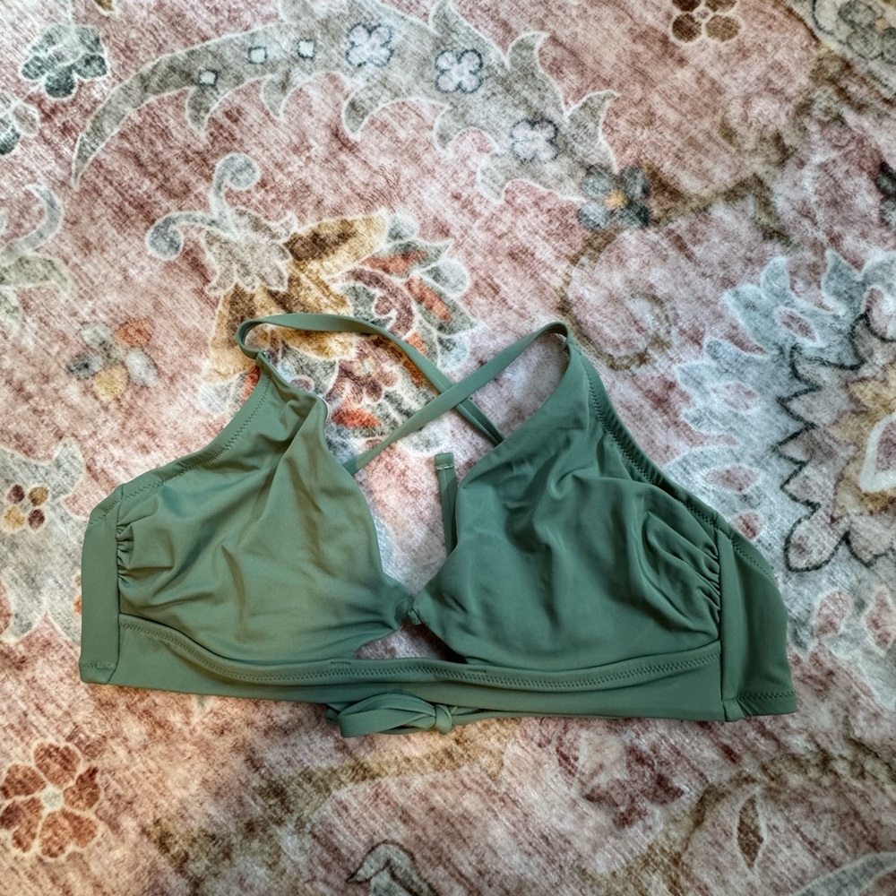 Green Strappy Bathingsuit Top